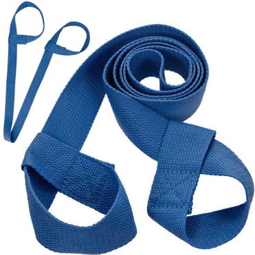 Ремень-стяжка для йога ковриков и валиков (синий) 10018580